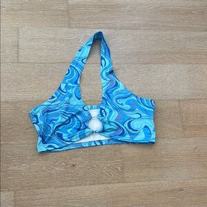 Blue Swirl Halter Top
